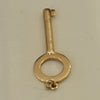 Vintage Functional Hand Cuff Key Pendant 14K Yellow Gold