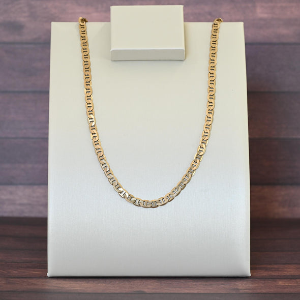 Vintage Mariner Link 14K Yellow Gold Necklace 18"