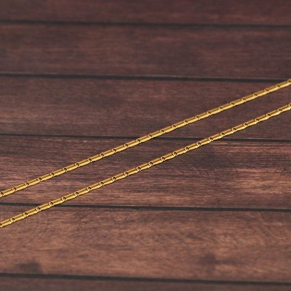 Valentino Flat Link Chain 14K Yellow Gold 16"