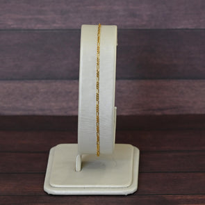 Italian Figaro Link 18K Yellow Gold Bracelet