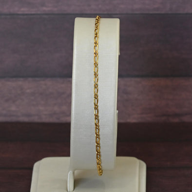 Vintage Oval Link 18K Yellow Gold Bracelet