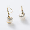 Diamond Wrapped Pearl Dangle Earrings