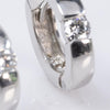 14k white gold huggie style Diamond earrings