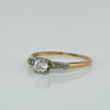 Retro 0.40ctw Old European Cut Diamond Engagement Ring 14k White & Yellow Gold