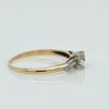 Retro 0.40ctw Old European Cut Diamond Engagement Ring 14k White & Yellow Gold