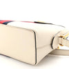 Gucci Textured Dollar Calfskin Web Small Ophidia Dome Shoulder Bag Mystic White