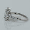 New 2.62ctw Emerald Cut Lab Grown Diamond Halo 14k White Gold Engagement Ring