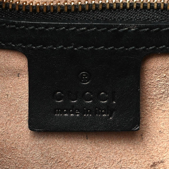 Gucci Guccissima Medium Padlock Shoulder Bag Black