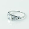 Art Deco Carre Cut Diamond Platinum Engagement Ring