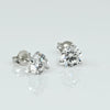 New 2+ctw Round Lab Grown Diamond Studs 14K White Gold Martini Set Earrings