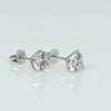 New 2+ctw Round Lab Grown Diamond Studs 14K White Gold Martini Set Earrings