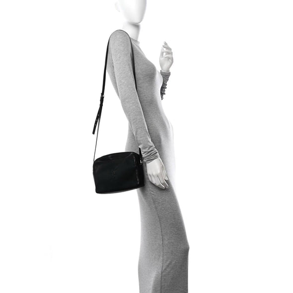 Saint Laurent Lambskin Monogram Small Lou Camera Bag Asphalt