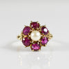 Vintage Pearl & Sythetic Ruby Ring