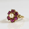 Vintage Pearl & Sythetic Ruby Ring