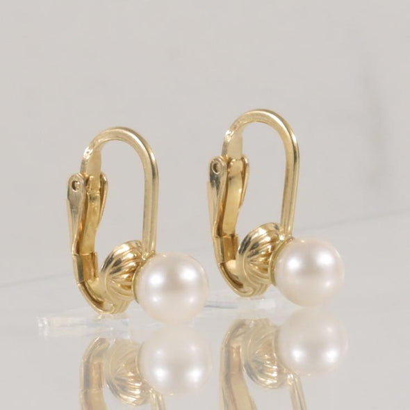 Pearl Clip on 14k yellow