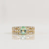 GIA Green Paraiba Tourmaline Oval and Diamond Ring in 14K Yellow Gold