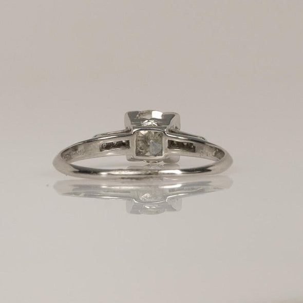 Vintage 1.01ct Old European Cut Diamond Engagement Ring in Platinum