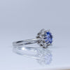 1.6ctw Purplish- Blue Sapphire and Diamond Cluster Ring in Platinum