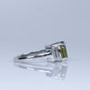 Vintage 14K Tourmaline and Emerald Cut Diamond Ring