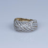 Crossover Diamond Band in 14k Yellow Gold