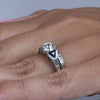 Art Deco inspired 1.22ct Old European Diamond Engagement Ring w/ Soldered Band