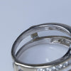 14K White Gold Ring Guard with 1.01ctw Diamond Accents