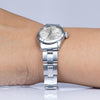 Vintage Rolex Oyster Precision 6411 Silver Ladies Stainless Steel Watch