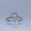 1.42ctw Radiant Cut Diamond Halo Engagement Ring in 14K White Gold with GIA