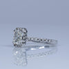 1.42ctw Radiant Cut Diamond Halo Engagement Ring in 14K White Gold with GIA