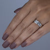 1.13ct Princess Cut Diamond Engagement Ring "Invisible Set" Wedding Set in 14K