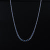 Graduated Blue Sapphire Tennis Necklace 14k White Gold