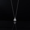 Round Brilliant cut Diamond Necklace with Diamond Halo 14K