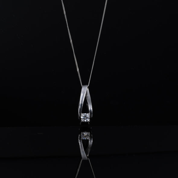 Vintage Inspired 14K Old European Cut Diamond Necklace