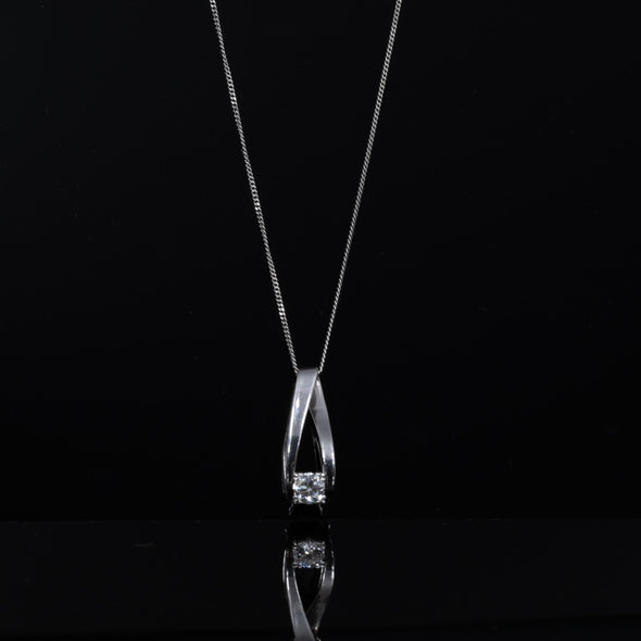 Vintage Inspired 14K Old European Cut Diamond Necklace