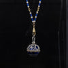 LeCoultre Boule de Genève Watch Pendant Blue Enamel Diamond 18K Gold Necklace