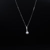 14K Dropped Pearl and Diamond Necklace