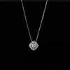 1.11ct Round Cut Diamond Necklace with Diamond Halo