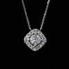 1.11ct Round Cut Diamond Necklace with Diamond Halo