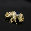 18K Elephant Converter Pendant/Brooch with Ruby, Sapphire, and Diamond accents