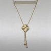 Quatrefoil Motif 18K Yellow Gold Lariat Necklace