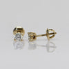 0.60cttw Natural Diamond Round Brilliant 14k Gold Screw Back Stud Earrings