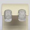 2.18cttw Diamond Pave 18k White Gold Huggie Hoop Earrings