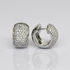 2.18cttw Diamond Pave 18k White Gold Huggie Hoop Earrings