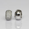 2.18cttw Diamond Pave 18k White Gold Huggie Hoop Earrings