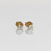 0.27cttw Natural Diamond Round Brilliant 14k Yellow Gold Martini Stud Earrings
