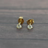 0.27cttw Natural Diamond Round Brilliant 14k Yellow Gold Martini Stud Earrings