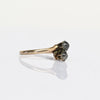 Victorian Agate Cabochon Bypass Yellow Gold Ring