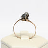 Victorian Agate Cabochon Bypass Yellow Gold Ring