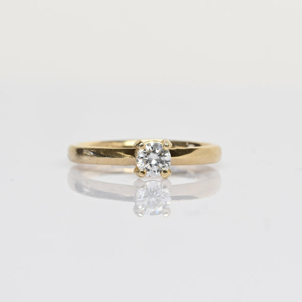 1/2 Carat Lab Grown Diamond Solitaire Gold Ring