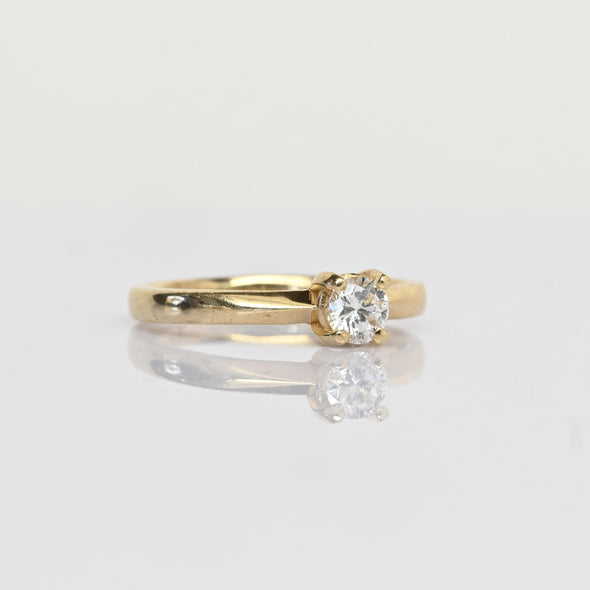 1/2 Carat Lab Grown Diamond Solitaire Gold Ring